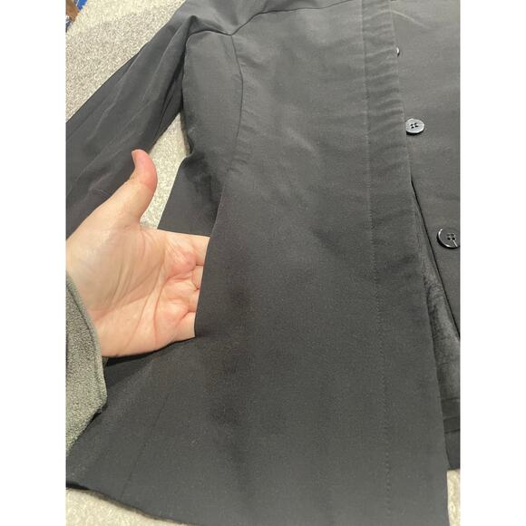 VTG Tristan & Iseut Jacket Womens Size 6 Fully Lined Button Made in Canada Black - Picture 10 of 13